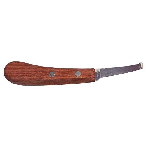 Hauptner & Herberholz 40648000 Left Hoof Knife with Thermal Ash Hardwood and Narrow Blade for Fine Cut-Outs for Small Horses, Pony and Cattle - PawsPlanet Australia