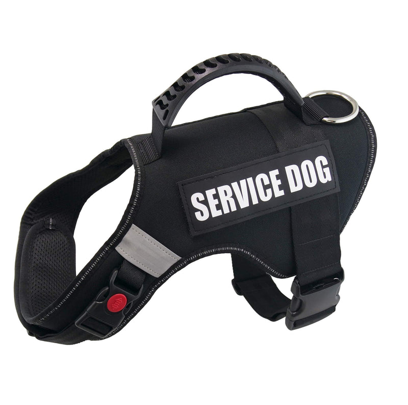 [Australia] - Dihapet No Pull Dog Harness, Service Dog Vest, Adjustable Reflective in Training Dog Vest XL Chest 29-41in Black 