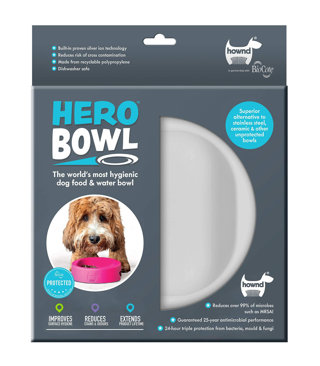 [Australia] - HOWND Hero Bowl Dog Pet Products - Antimicrobial Pet Food & Water Bowl-World’s Most Hygienic Dog Bowl Small Urban Grey 