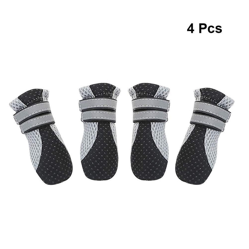 POPETPOP 4Pcs Pet Dog Walking Shoes, Breathable Puppy Safe Reflective Boots, Anti-Slip Paw Protector for Small Medium Large Dogs Outdoor Walking or Hiking M - PawsPlanet Australia