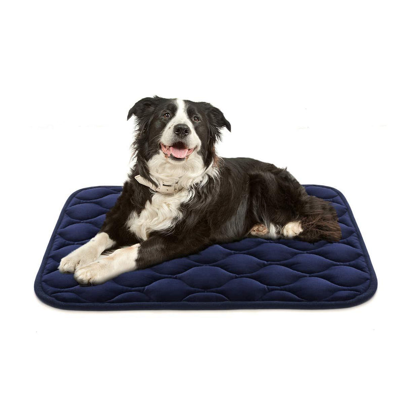[Australia] - AIPERRO Dog Crate Pad Washable Dog Bed Mat Dog Mattress 30/36/42/46 Pets Kennel Pad for Large Medium Small Dogs and Cats 36 inch Blue 