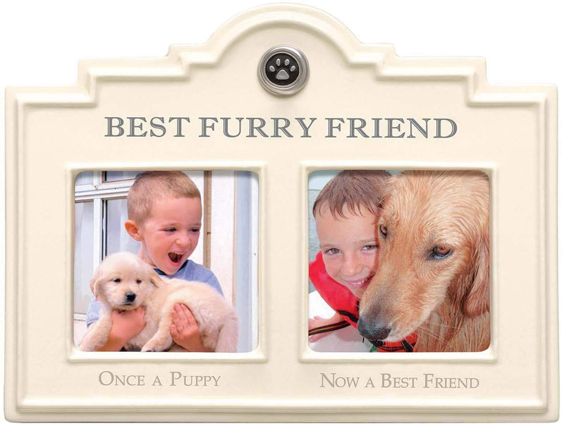 [Australia] - Stephanie Imports Ceramic Best Furry Friend Dog Double Photo Frame 