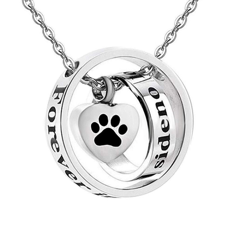 [Australia] - Sug Jasmin No Longer by My Side Forever in My Heart Urn Ashes Necklaces for Dad Mom Wife Sister Uncle Dog Keepsake Memorial Jewelry Cremation Pendant with Fill Kit 