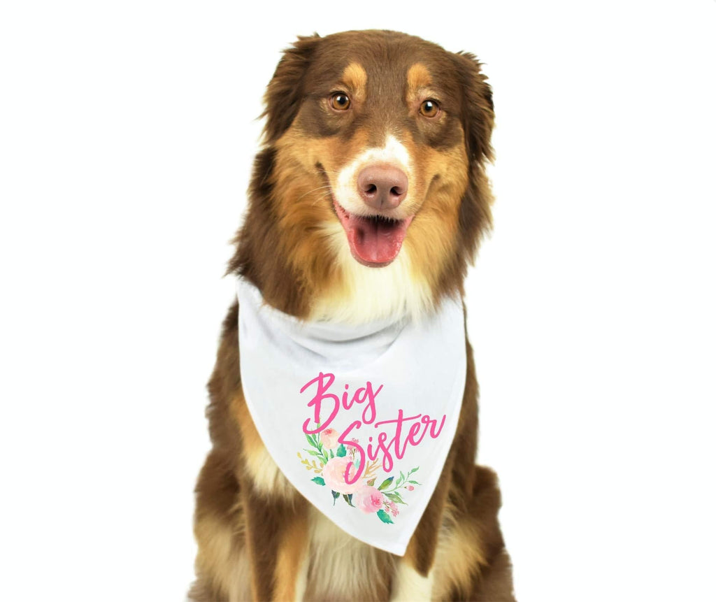 [Australia] - Moowake Designs Big Sister Dog Bandana, Pregnancy Announcement Dog Bandana, Gender Reveal Photo Prop, Pet Scarf, Pet Accessories 