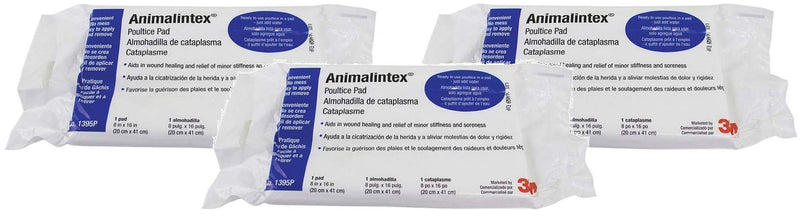 3M 3 Pack of Animalintex Poultices, 8 by 16 Inches, for Horses and Dogs - PawsPlanet Australia