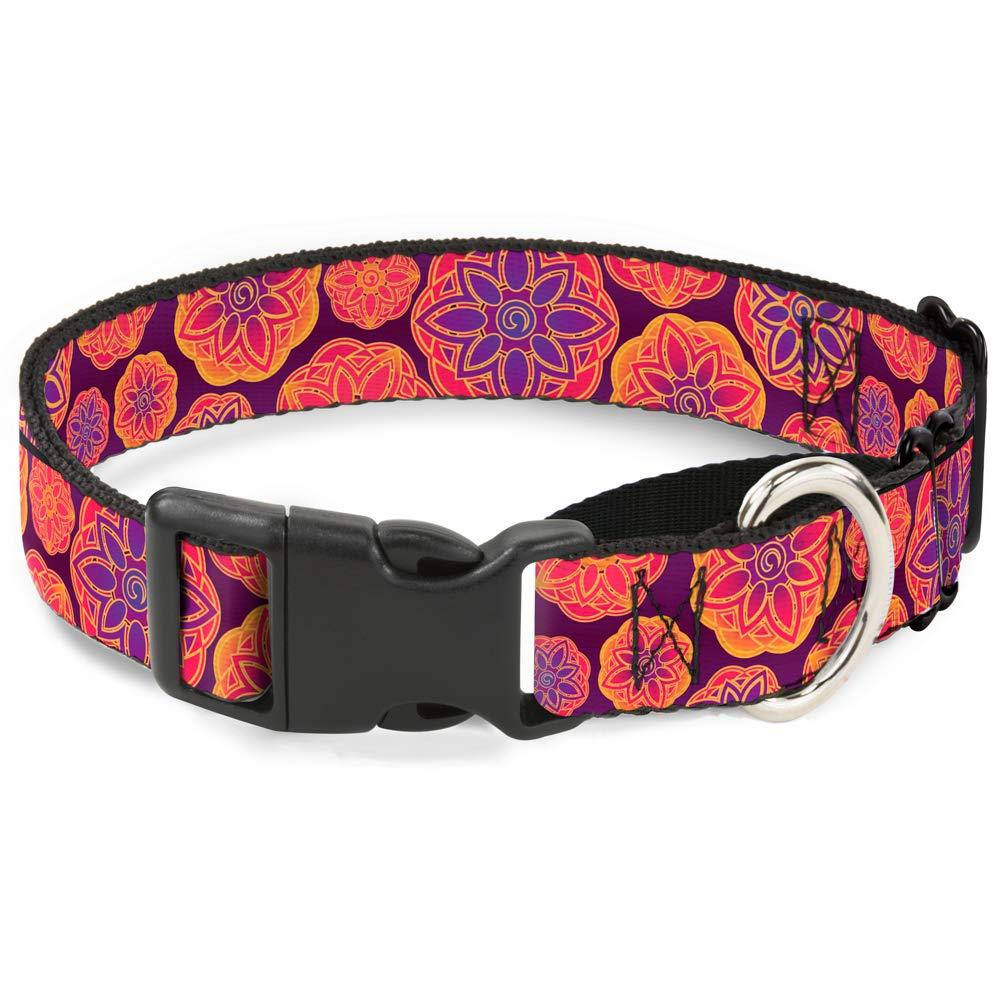 [Australia] - Buckle-Down Martingale Dog Collar - Boho Mandala Purples/Oranges/Pinks 