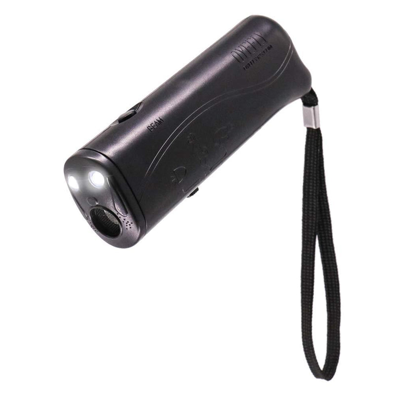 OYEFLY Handheld Dog Repellent Trainer, 3 in 1 Anti Barking Device with LED Flashlight, Ultrasonic Dog Deterrent and Bark Stopper Dog Trainer Devices - Training Tool/Stop Barking (Black) - PawsPlanet Australia