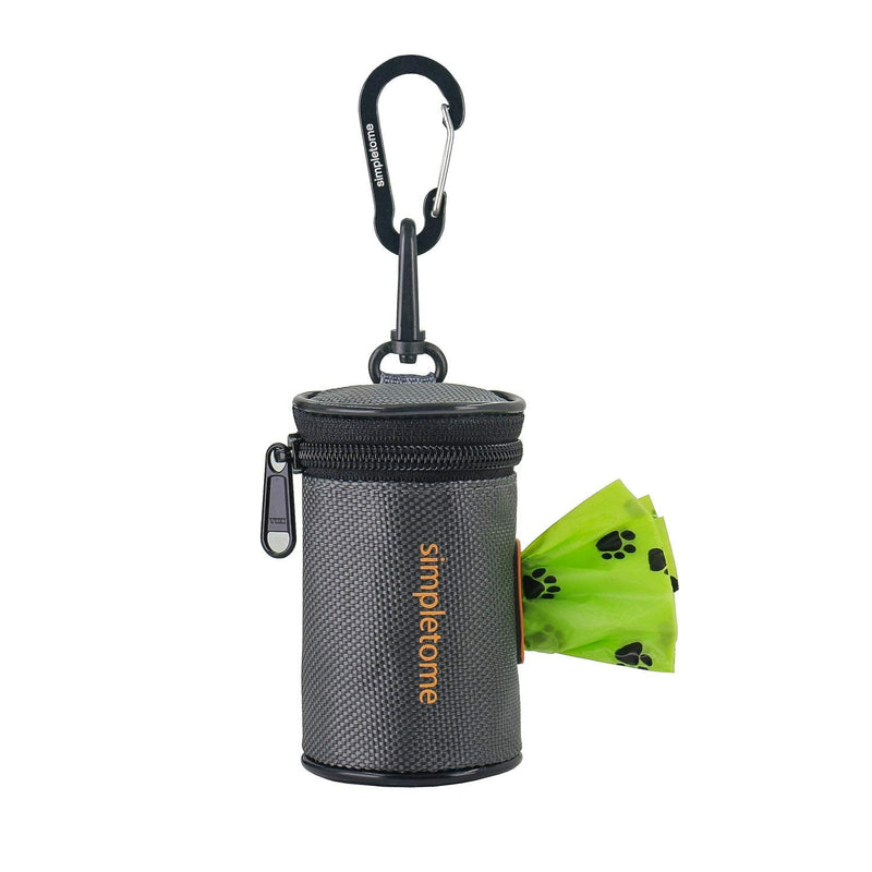simpletome Dog Waste Bag Dispenser for Leash Belt Waterproof 1680D Oxford YKK Zipper Grey - PawsPlanet Australia