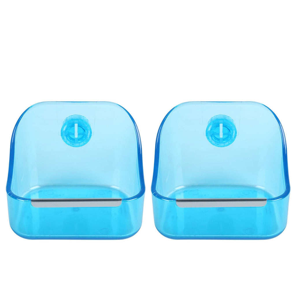 [Australia] - CalPalmy Food and Water Bowl (2-Pack) for Rabbit/Guinea Pig/Chinchilla - Best Bowl to Prevent Knocking Over, Made from Non-Toxic, BPA Free Plastic and Minimizing Waste and Mess 