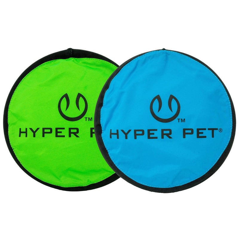 Hyper Pet Flippy Flopper Dog Frisbee Interactive Dog Toys (Flying Disc Dog Fetch Toy – Floats in Water & Safe on Teeth) Multiple Style Options Available - Colors Will Vary Multi-Color 2 PACK - PawsPlanet Australia