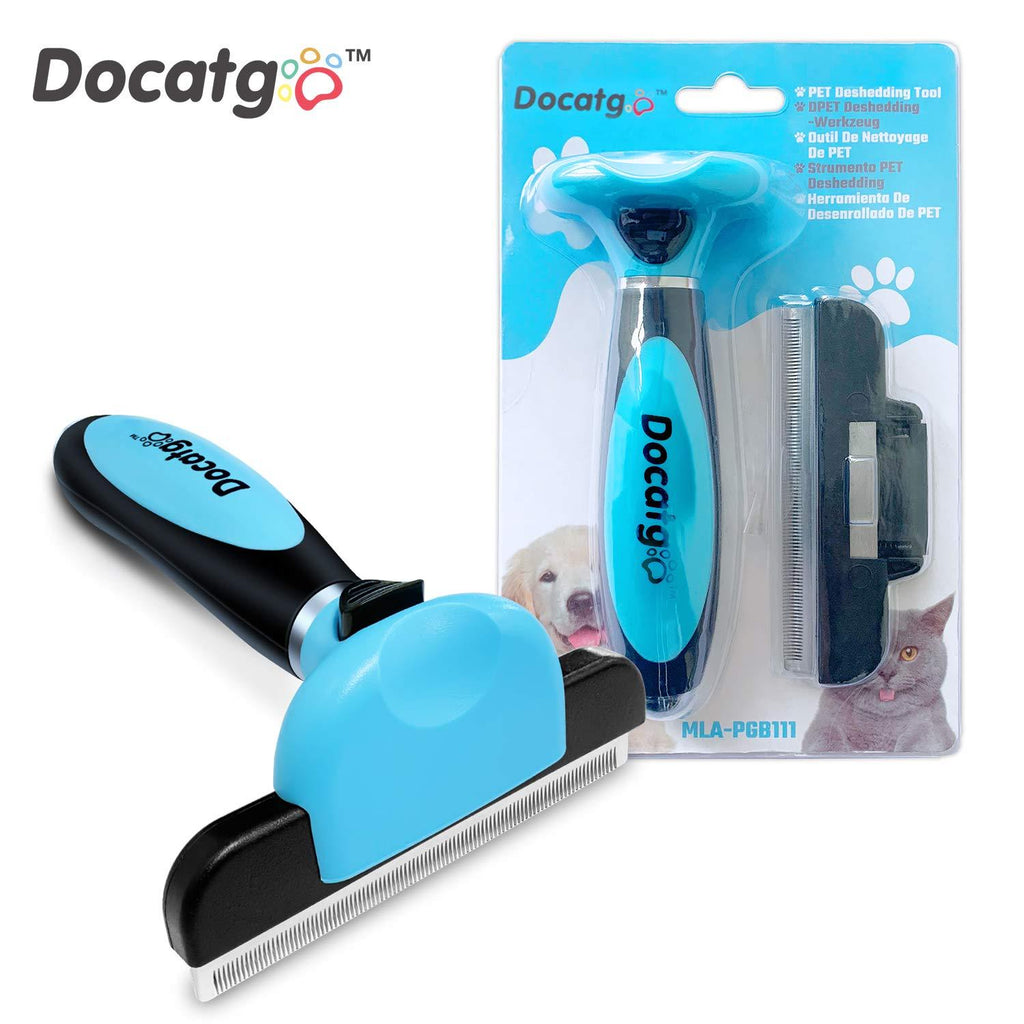 [Australia] - Docatgo Pet Grooming Brush, Professional Deshedding Tool for Dogs and Cats with Short to Long Hair, Efficiently Remove Loose Hair and Reduce Shedding by 95% for Small Medium, Large Pet (L) 