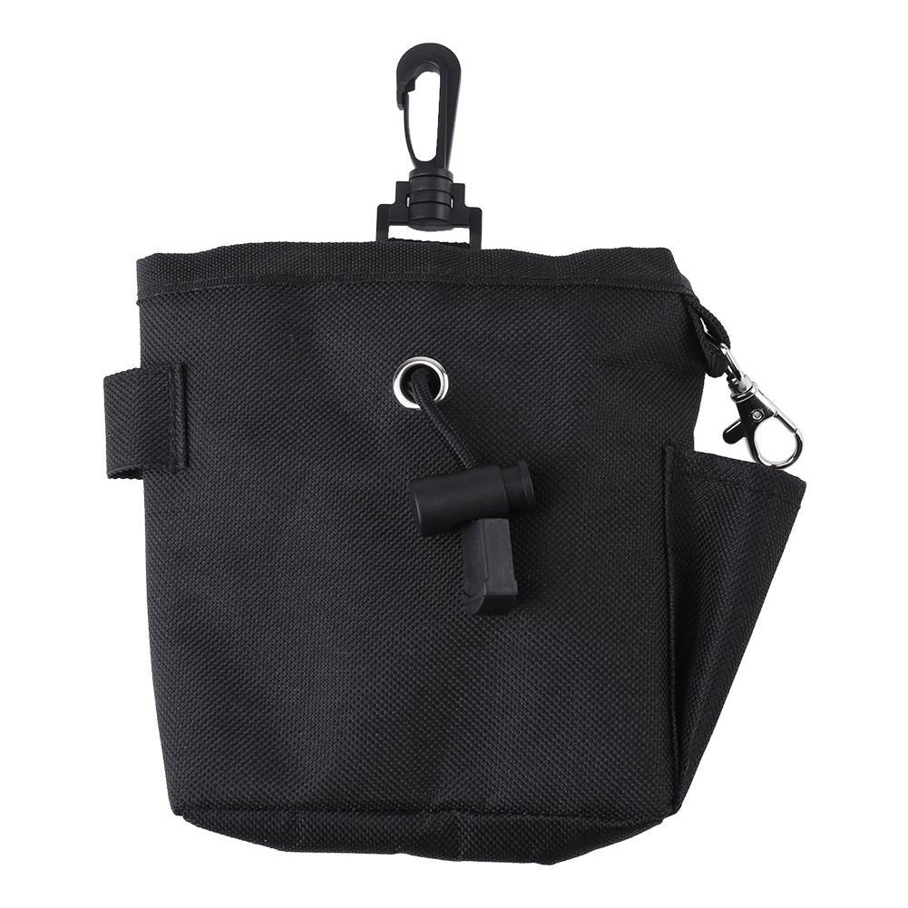 [Australia] - Pssopp Pet Treat Bag Dog Obedience Training Waist Pouch Pet Reward Drawstring Closure Pouch Bait Bag Dog Treat Carrier Holder Food Snack Small Items Storage Bags Black 