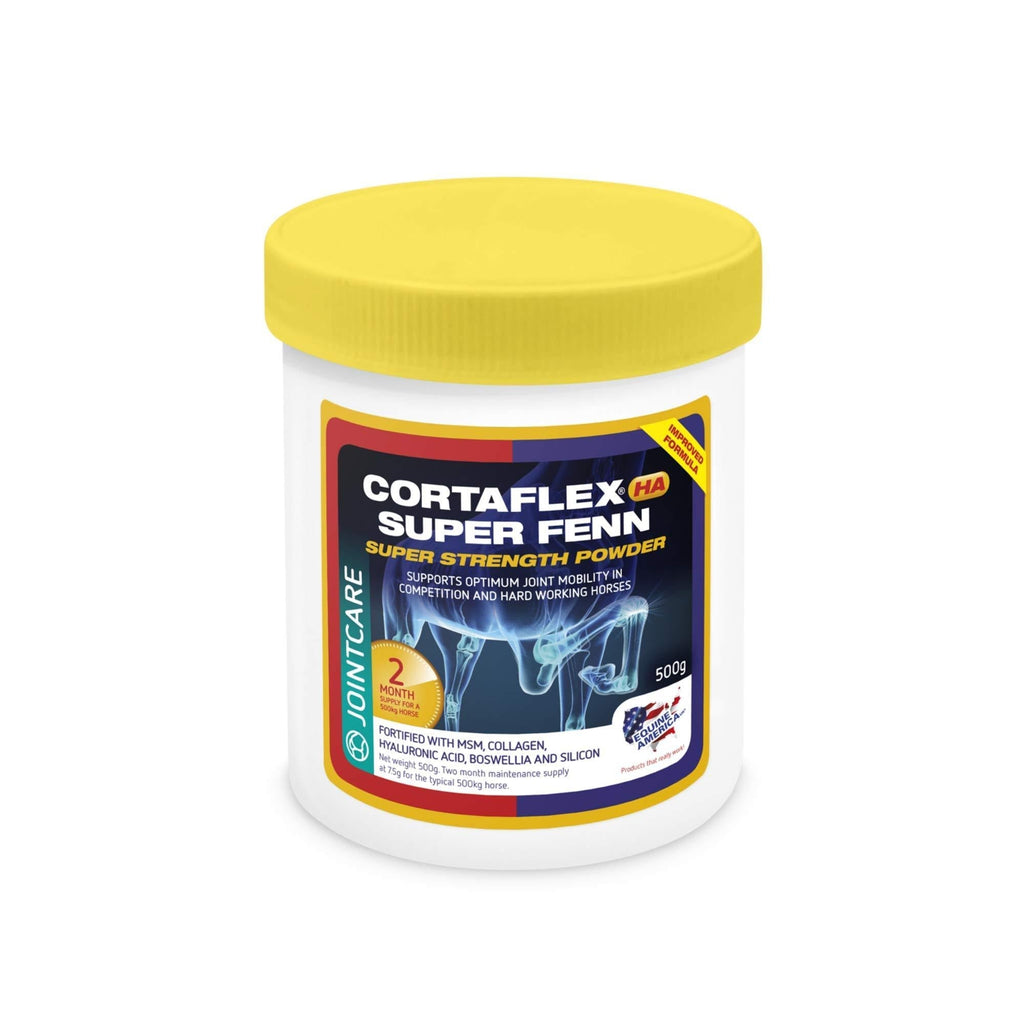 Equine America Cortaflex HA Super Fenn Super Strength Powder | Premium Ready To Use Horse & Pony Supplement | Supports Optimum Joint Mobility & Recovery | 500g 500 g (Pack of 1) - PawsPlanet Australia