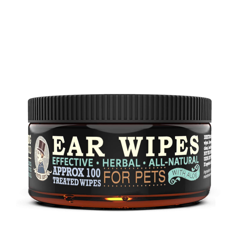 [Australia] - MISTER BEN'S Original XXL Treated Ear Cleaner Wipes w/Aloe for Dogs, Cats Small Pets – Most Effective Wipes Soothe & Clean Odors, itching, and irritations – Approx 100 Extra Large 3" Pads 