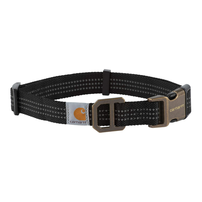 Carhartt Pet | Fully Adjustable Webbing Collar for Dogs | Reflective Stitching for Visibility Medium Black - PawsPlanet Australia