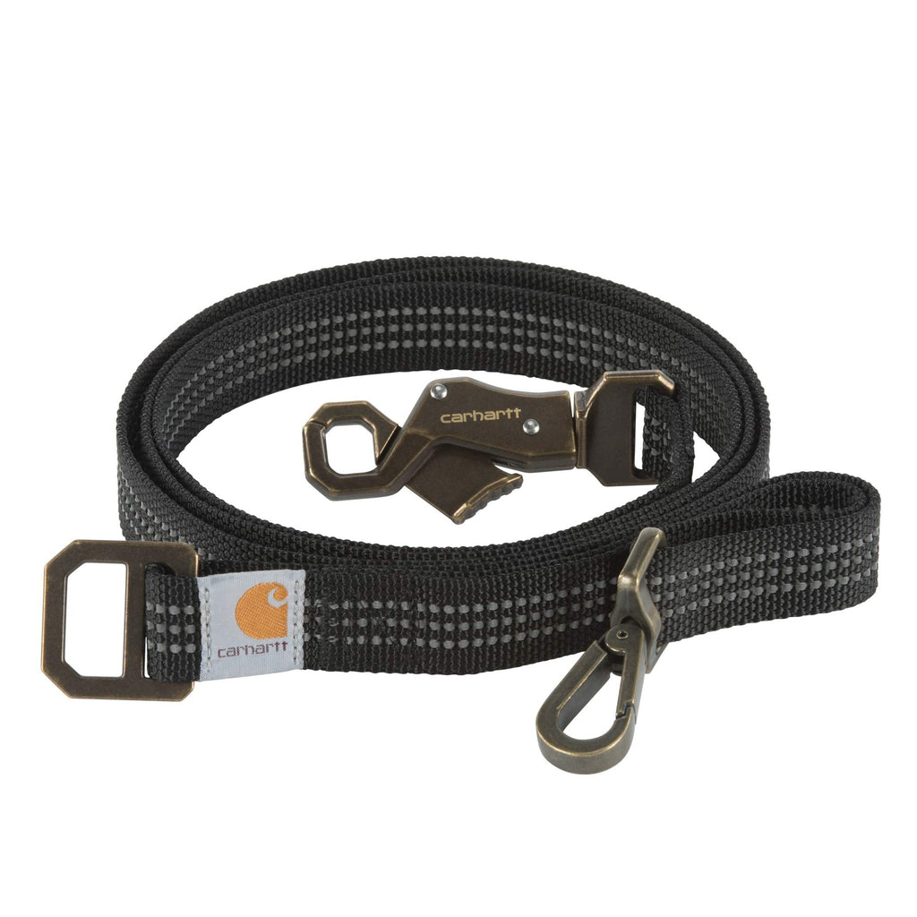 Carhartt Pet Durable Webbing Leashes for Dogs, Reflective Stitching for Visibility Small Black (Nylon Webbing) - PawsPlanet Australia