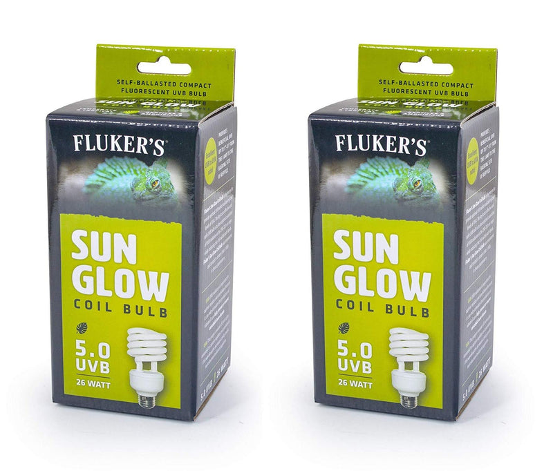 [Australia] - Fluker's 2 Pack of Sun Glow Coil Bulbs, 5.0 UVB, 20 Watts, for Reptiles and Amphibians 