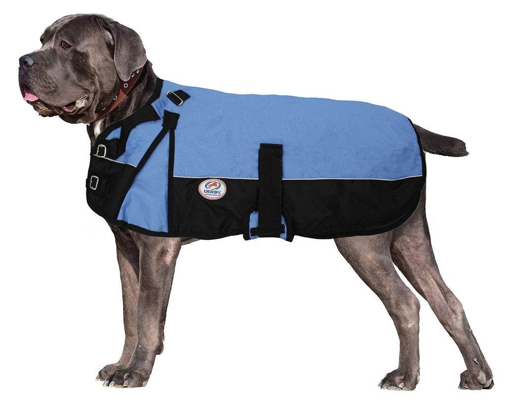 Derby Originals Dog Apparel 26.5" Sky Blue (Reflective Trim) - PawsPlanet Australia