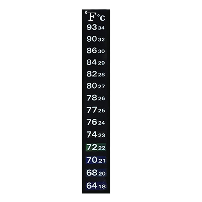 SunGrow Aquarium Sticker Thermometer, Precise Measurement of Tank’s Temperature, Ideal for Fish, Shrimps & Turtles, Peel & Stick Installation, 2 Color Indicators - PawsPlanet Australia