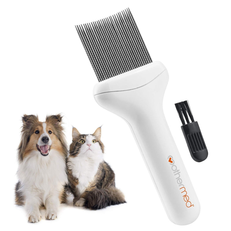 Mothermed Pet Flea Comb Stainless Flea Treatment Long Teeth Lice Comb for Cats Dogs Pets - PawsPlanet Australia