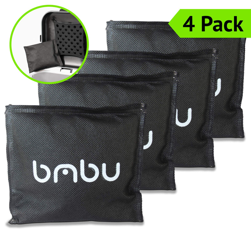 [Australia] - bmbu Bamboo Charcoal Deodorizer Bag for Litter Disposal Box/Diaper Pails (4 Pack) - Replacement Inserts for PetFushion Portable Cat Litter Disposal - Absorb and Eliminate Odors/Smells 