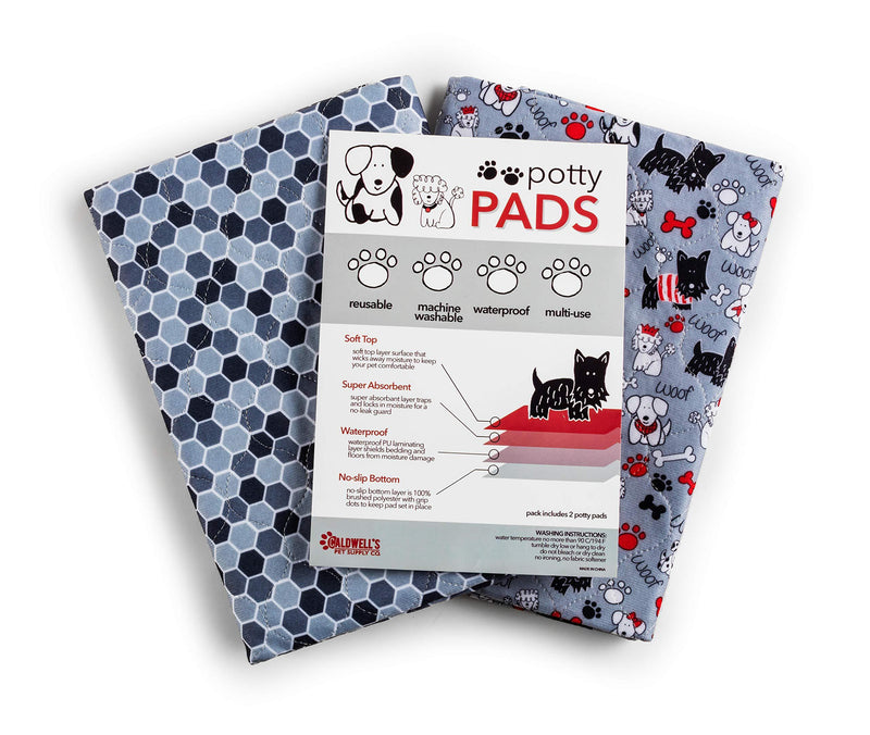 [Australia] - Caldwell's Pet Supply Co. Extra Large 31" x 35" Washable (2 Pack) of Premium Pee Pads for Dogs, Waterproof, Reusable Absorbent Potty Pads for Travel and Dog Training 