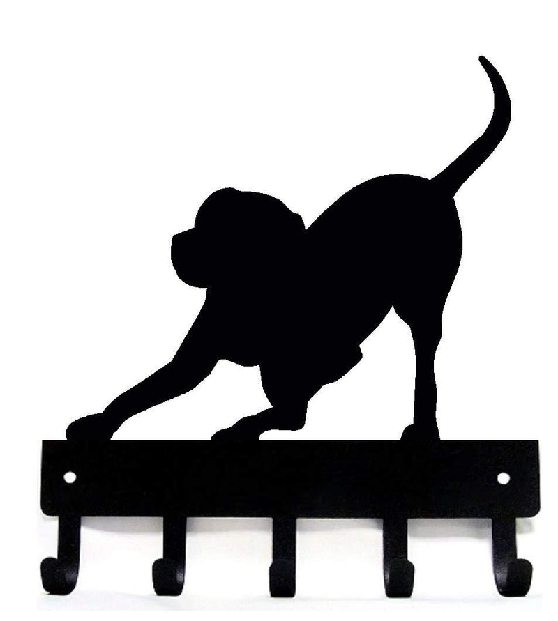 [Australia] - The Metal Peddler Playful Pup Dog Key Holder with 5 Hooks - Small 6 inch Wide 