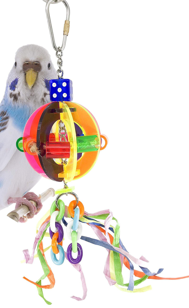 [Australia] - Bonka Bird Toys Asteroid Birds Toy Duo Parrot Parakeet Cockatiel Conure Quaker Plastic Forage Ring chew Supply Aviary Accessories Training Swing Gym pet Perch Small Asteroid 