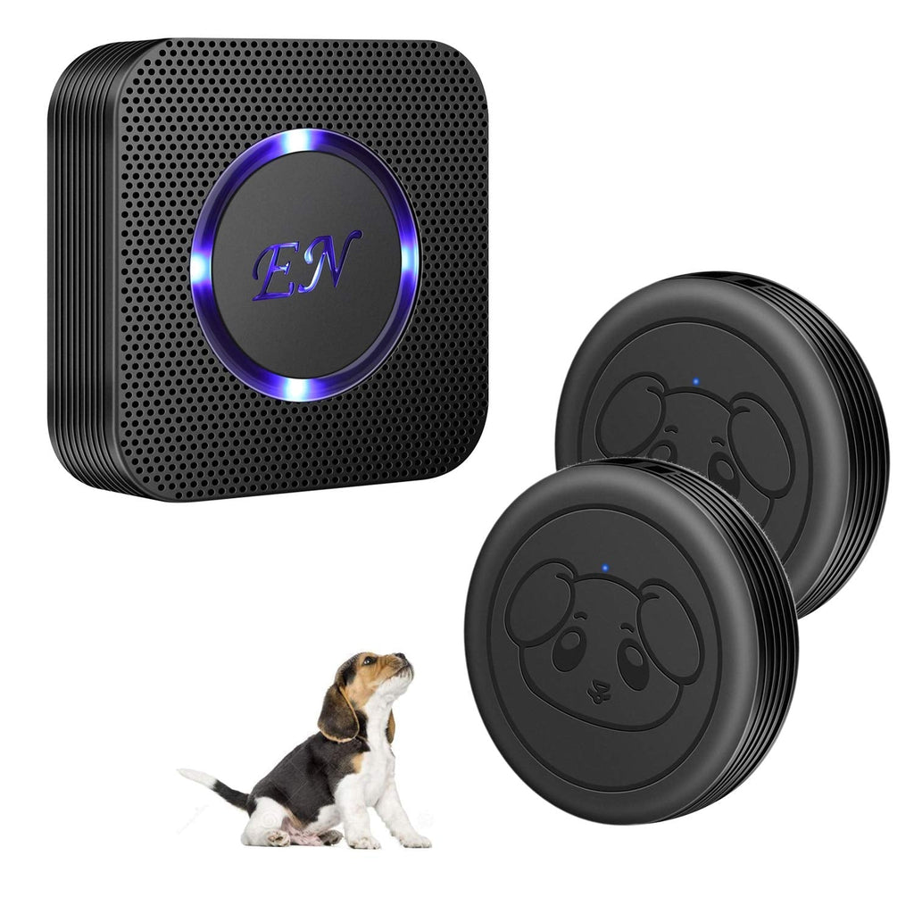 EverNary Dog Door Bell Wireless Doggie Doorbells for Potty Training with Warterproof Touch Button Dog Bells Included Receiver and Transmitters Black - PawsPlanet Australia