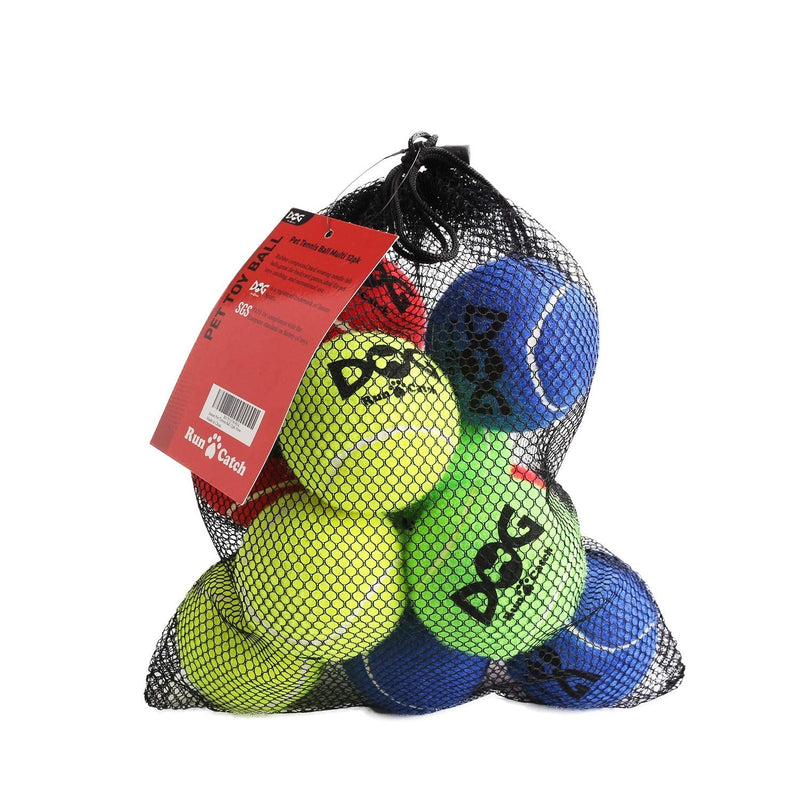 insum Tennis Ball for Dog Pack of 12 Colorful Easy Catching Pet Dog Ball - PawsPlanet Australia