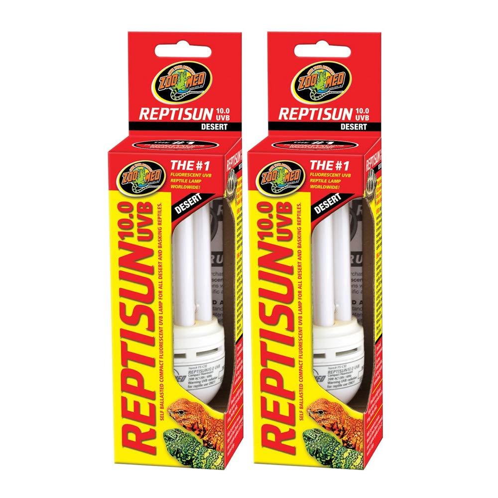 [Australia] - Zoo Med ReptiSun 10.0 Mini Compact Fluorescent Lamp, Mini - 2 Pack 