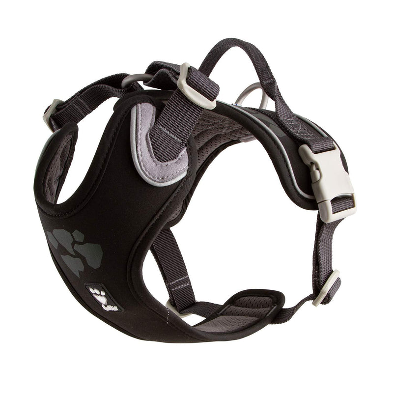 [Australia] - Hurtta - Weekend Warrior Adjustable, Easy On, All Day Dog Harness with Handle and 3M Reflectors for Safety 24-32 in Raven 