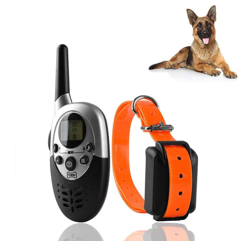 [Australia] - NACRL Dog Training Collar with LED Light Electronic Rechargeable Waterproof with Remote and Receiver Vibration,Shock,Beep 3 Training Modes UP to 1000yd Remote Range Orange 