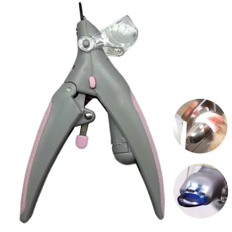 [Australia] - Helishy Illuminated Pet Nail Clipper, 5X Magnification Pet Nail Scissor Safe with LED Light, Pet Grooming Nail Care Tool Great for Dogs Cats 