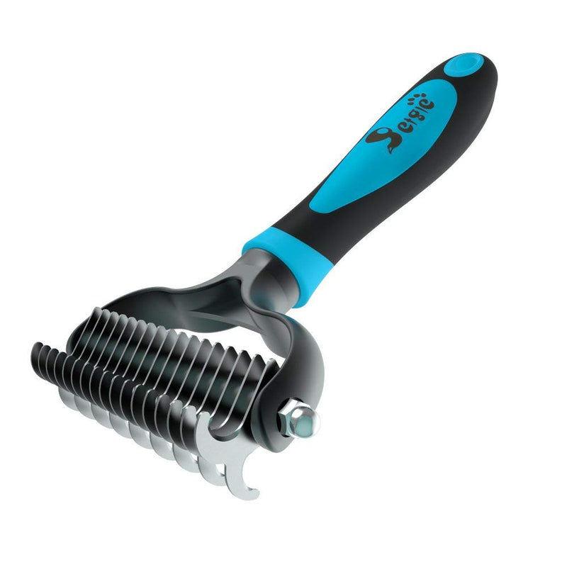 Dog Brush and Cat Brush Special for deshedding Pet with Thick, Medium, Long, Curly, and Wiry Hair -2 Sided Pet Grooming Tool, Mats & Tangles Dematting -No More Nasty Shedding and Flying Hair - PawsPlanet Australia