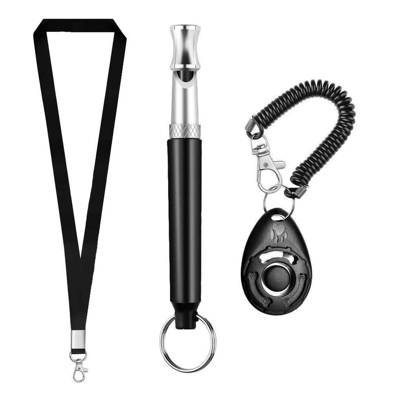 Professional Ultrasonic Dog Whistle With Lanyard & Dog Training Clicker For Recall Stop Barking Adjustable Frequencies Proven Results Pet Training Set - PawsPlanet Australia
