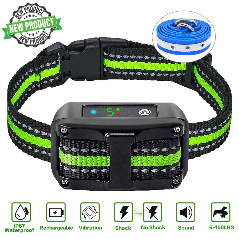 [Australia] - Dog Bark Collar, Newest Upgrade Rechargeable No Bark Collar Automatic Shock Collar No Harm Shock Smart Detection Module Dog Barking Control, E Collars Waterproof Bark Collar for Small Large Dog Without Remote 