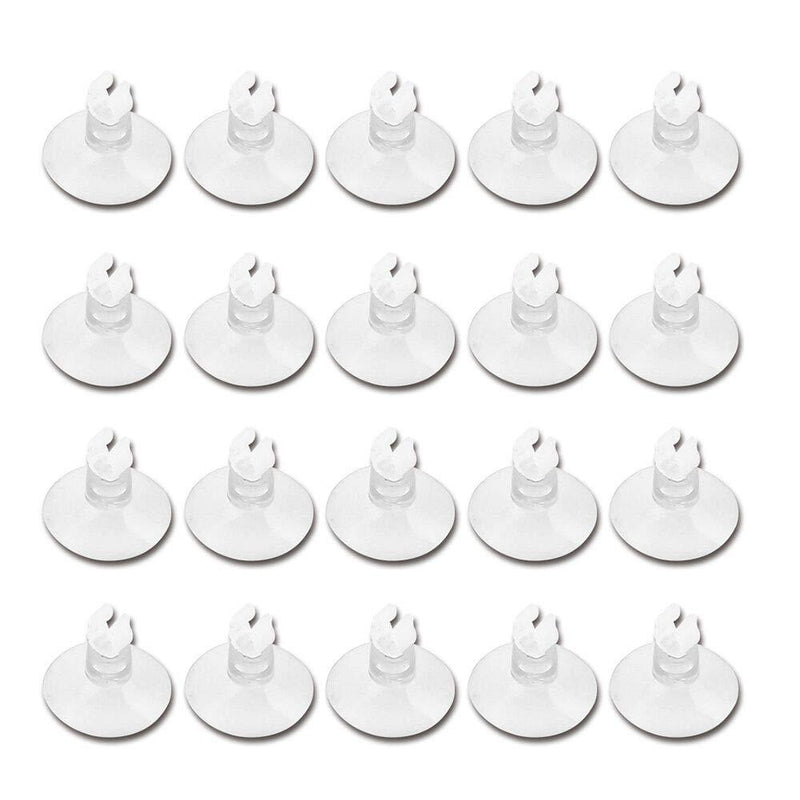 Aquarium Suction Cups 20pcs Clear Airline Tube Clips Holders Clamps 3/16 '' for Fish Tank Tubing - PawsPlanet Australia