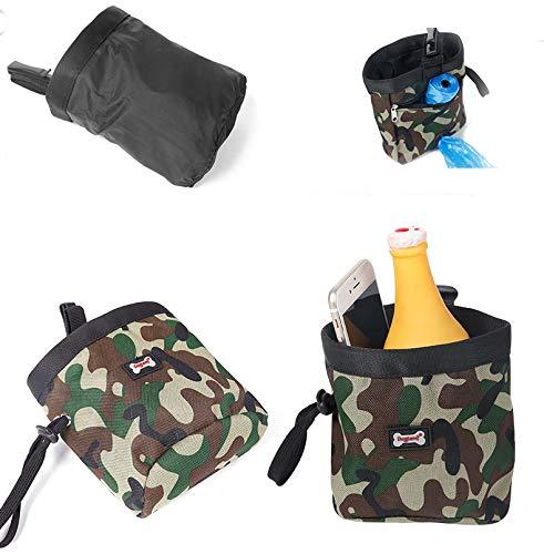 [Australia] - RC GearPro Pet Training Bag Dog Snacks Pocket, Waterproof Outdoor Travel Puppy Feed Pouch, Carry Treats Toys Poop Bag Dispenser green 