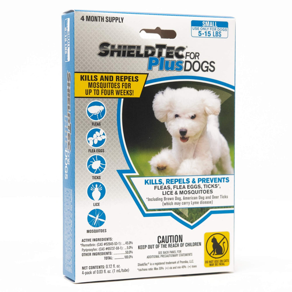 ShieldTec Flea, Tick, and Mosquito Prevention for Dogs 4 Dose Small (5-15 lb) - PawsPlanet Australia