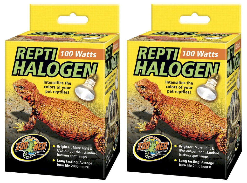 [Australia] - Zoo Med 2 Pack of ReptiHalogen Heat Lamps, 100 Watts 