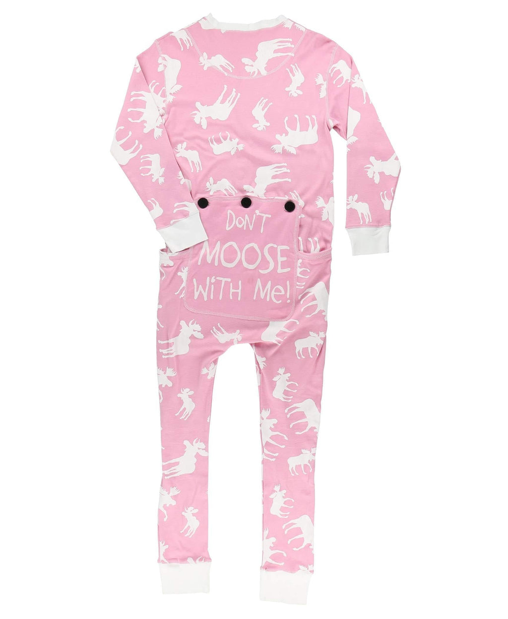 [Australia] - Lazy One Flapjacks, Matching Pajamas for The Dog, Baby & Kids, Teens, and Adults Classic Moose Pink Flapjack Onsie Youth 6 