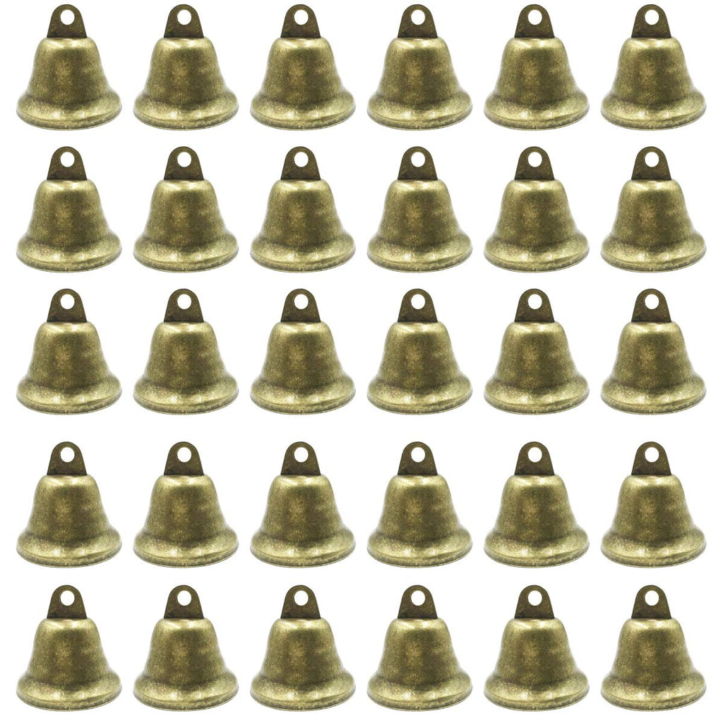 [Australia] - LOUHUA 30 Pieces Vintage Bronze Jingle Bells for Dog Doorbell & Potty Training, Housebreaking, Making wind chimes, Christmas bell (38mm/1.5inch) 