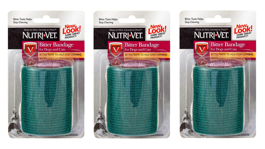 Nutri-Vet 3 Pack of Bitter Bandage for Pets, 2 Inches Wide, Discourages Chewing - PawsPlanet Australia