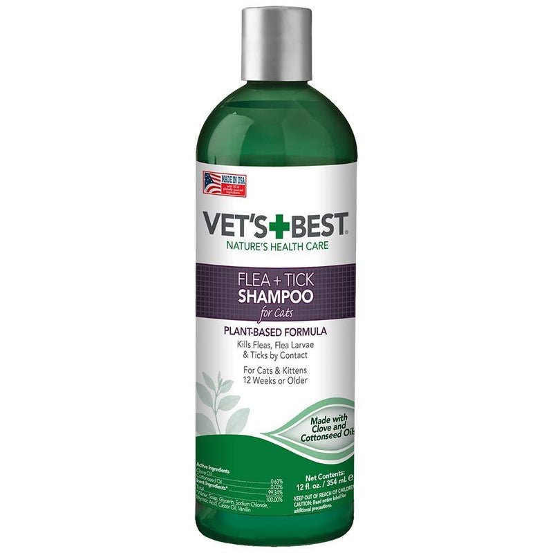 [Australia] - Vet's Best Advanced Strength Flea + Tick Cat Shampoo Not Applicable 