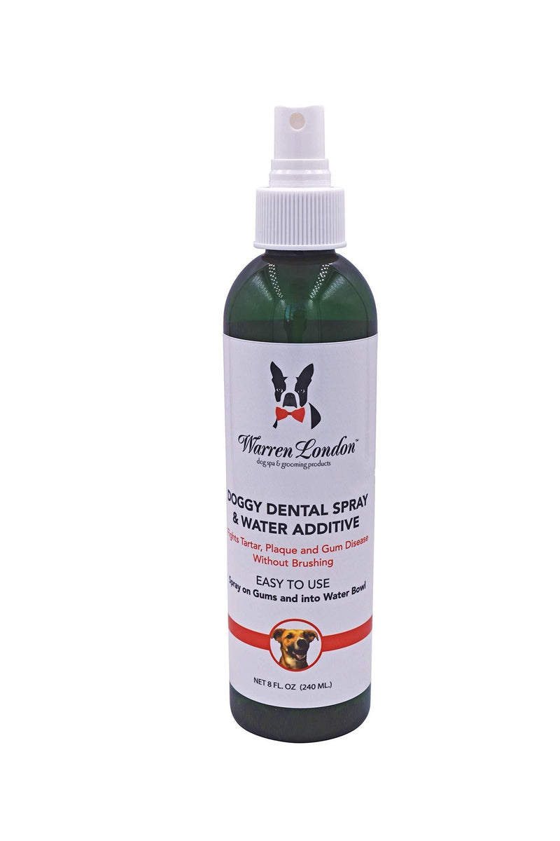Warren London Doggy Dental- Dog Breath Freshener Spray & Pet Water Additive- Made in USA- 8oz - PawsPlanet Australia