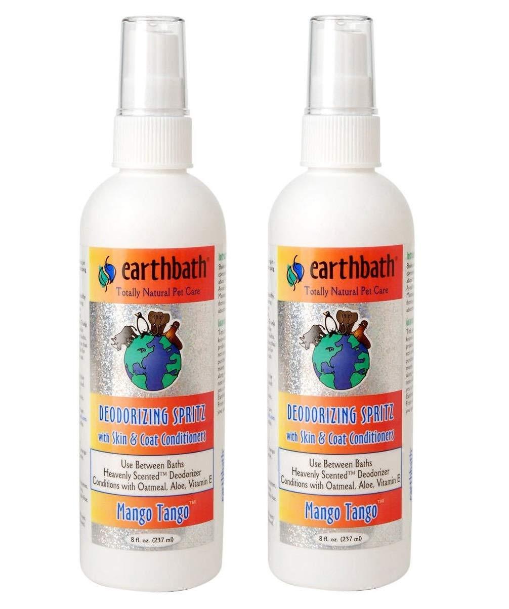 [Australia] - Earthbath 2 Pack of 3-in-1 Deodorizing Spritz, 8 Ounces, Mango Tango for Dogs and Puppies 
