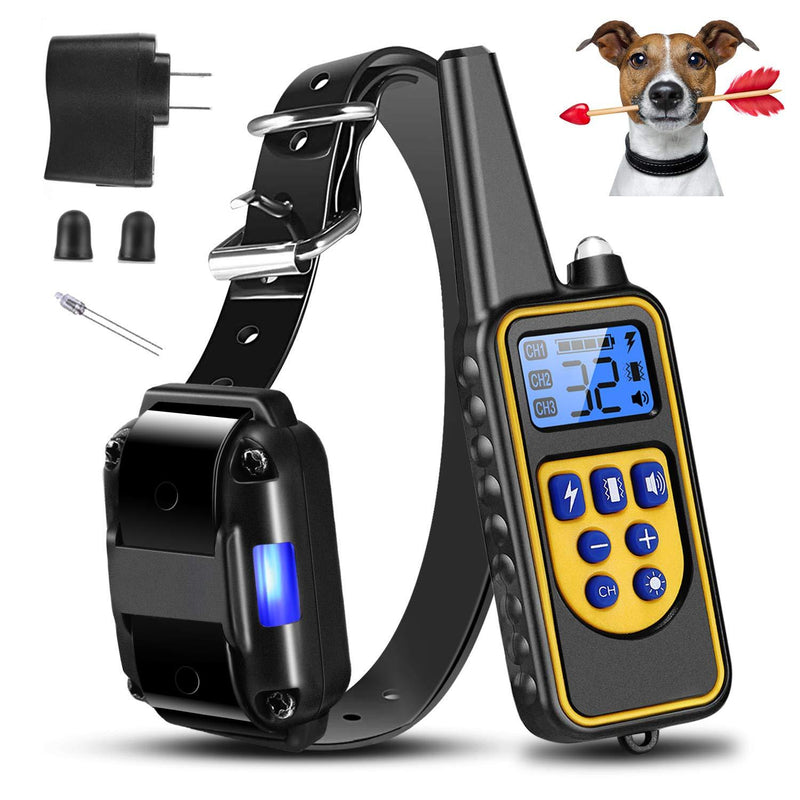 [Australia] - Moclever Shock Collar for Dogs, Upgraded Dog Training Collar with Remote 2600FT, Pet Trainer Collar IP67 Waterproof, Rechargeable w/Beep, 99 Levels Vibration Shock Modes for Small, Medium, Large 