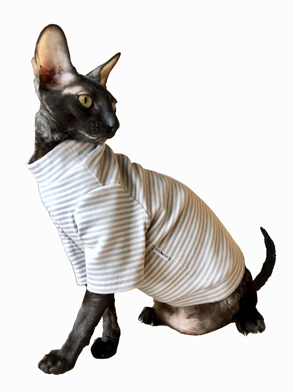 [Australia] - Kotomoda Cat's Sweater with Long Sleeves and Grey Light Stripes Small 