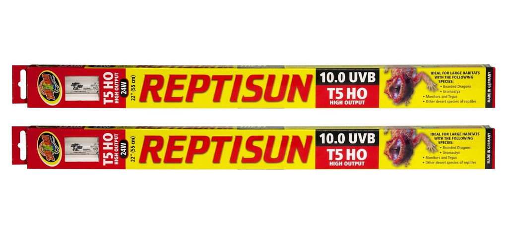 Zoo Med 2 Pack of T5 HO ReptiSun 10.0 UVB Lamps - PawsPlanet Australia